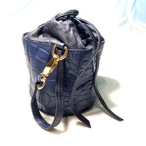 Genuine leather wristlet